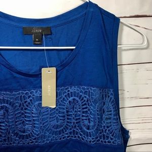 J. Crew Blue Lace Tank Top